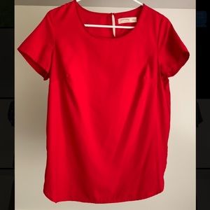 Red darted blouse
